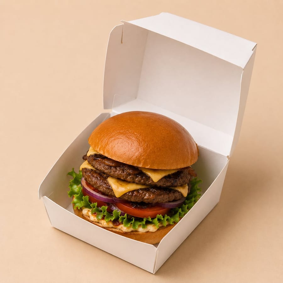 Porta Hamburguesa TodoCajas JEMD en uso